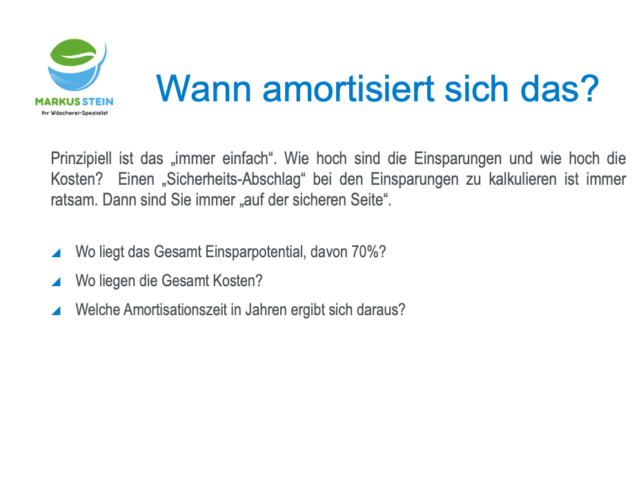 Wann amortisiert sich das?