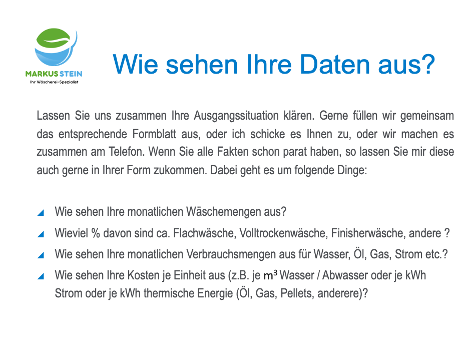 Wie sehen Ihre Daten aus?